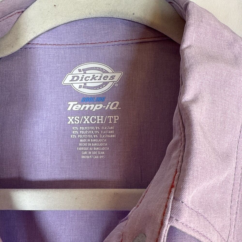 Dickies Temp IQ Women's Cooling Utility Long Sleeve Shirt Purple Snap Size XS - Picture 14 of 16